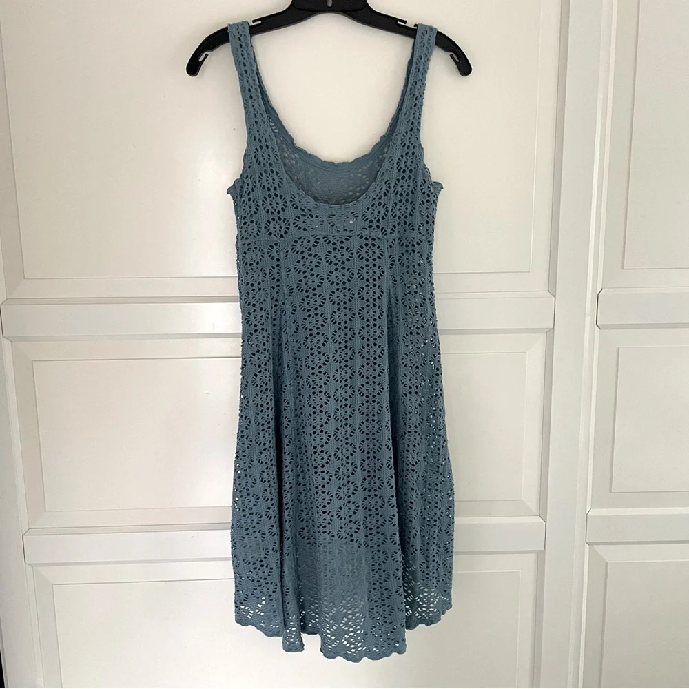 Free People FP Beach Open Knit Crochet High Low Cover Up Dress S 26836 - Picture 3 of 11